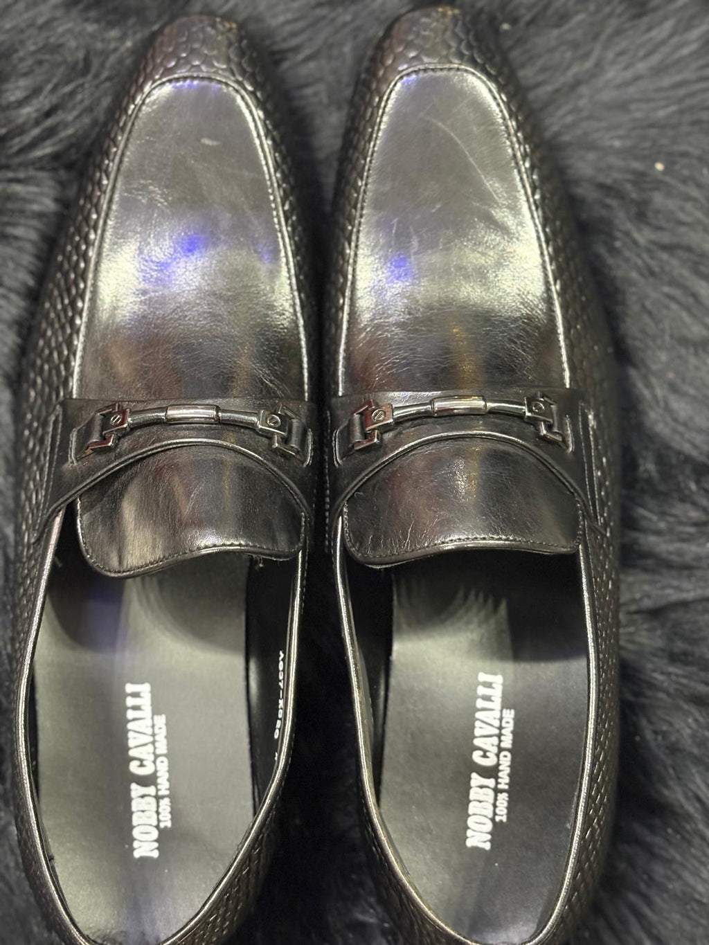 Shoes for men/ Luxury Black "Gator-Print" Textured Oxfords